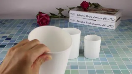 흰색 대리석 마감 콘크리트 캔들 홀더 컨테이너