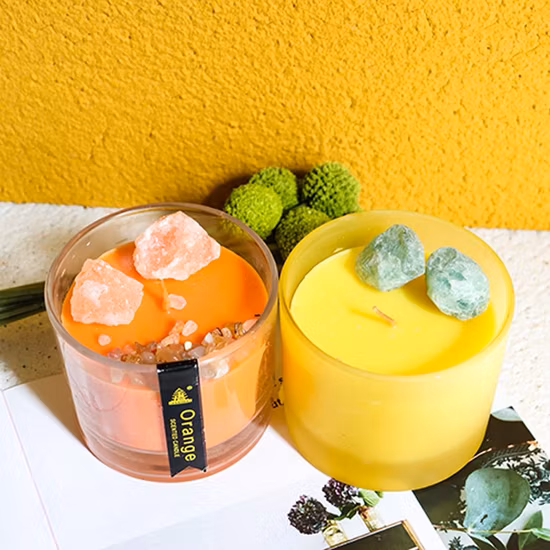 제조자 훈장 오래 견딘 수정같은 돌 초 유리제 단지 유기 간장 왁스 냄새가 좋은 초